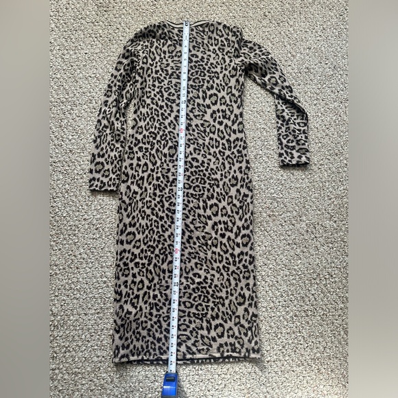 H&M Cheetah Print Long Sleeve Dress Size XS - Picture 2 of 6